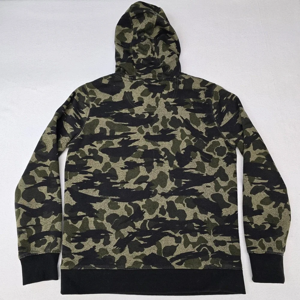 Carhartt Womens Relaxed Fit Camo Hoodie Green Black Logo Pullover Medium 8-10